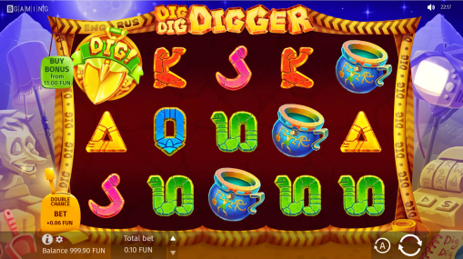 Scatter symbols in Dig Dig Digger slot game